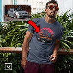 euro custom print fitted t-shirt for men mockup navy