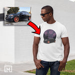 euro custom print fitted t-shirt for men mockup white