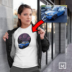 euro custom print t-shirt for women mockup white