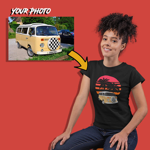 euro custom print t-shirt for women