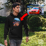 euro custom print unisex hoodie mockup black