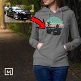 euro custom print unisex hoodie mockup dark heather