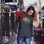 euro custom print unisex hoodie mockup navy