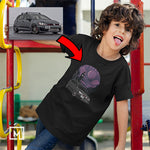 euro custom print for kids unisex t-shirt mockup black