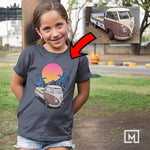 euro custom print for kids unisex t-shirt mockup navy