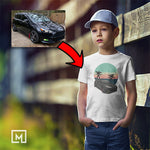 euro custom print for kids unisex t-shirt mockup white