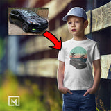 euro custom print for kids unisex t-shirt mockup white
