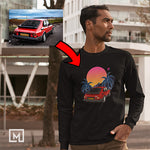 euro custom print unisex long sleeves mockup black