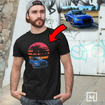 euro custom print unisex t-shirt mockup black