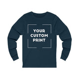 motorbikes custom print unisex long sleeves navy