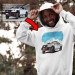 Ford custom print unisex hoodie mockup white