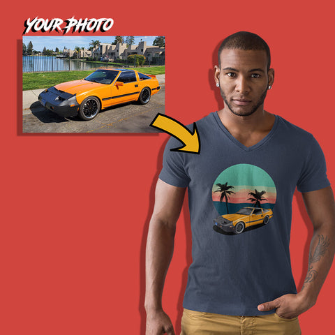 jdm custom print for men v-neck t-shirt