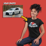 jdm custom print for women fitted t-shirt