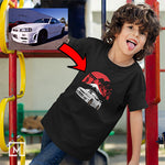 jdm custom print for kids unisex t-shirt mockup black