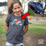 jdm custom print for kids unisex t-shirt mockup navy