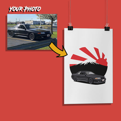 jdm custom print poster mockup