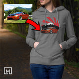 jdm custom print unisex hoodie mockup dark heather