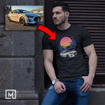 kdm custom print for men t-shirt mockup black