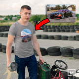 kdm custom print for men t-shirt mockup sport grey