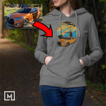 kdm custom print unisex hoodie mockup dark heather