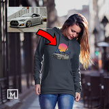 kdm custom print unisex hoodie mockup navy