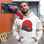 kdm custom print unisex hoodie mockup white