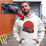 kdm custom print unisex hoodie mockup white