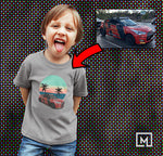 kdm custom print unisex kids mockup sport grey