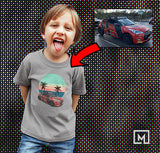 kdm custom print unisex kids mockup sport grey
