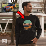 kdm custom print unisex long sleeves mockup black