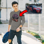 kdm custom print unisex long sleeves mockup dark heather grey