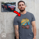 kdm custom print unisex t-shirt mockup navy