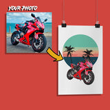 motorcycles custom print poster mockup