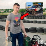 offroad custom print for men t-shirt mockup sport grey