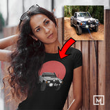 offroad custom print for women t-shirt mockup black