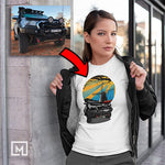 offroad custom print for women t-shirt mockup white