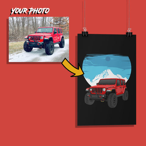 offroad custom print poster mockup