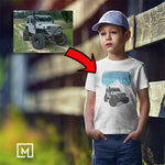 offroad custom print unisex for kids mockup white