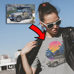 offroad custom print unisex t-shirt mockup sport grey