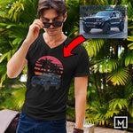 offroad custom print unisex v-neck mockup black