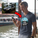 offroad custom print unisex v-neck mockup navy