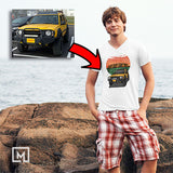 offroad custom print unisex v-neck mockup white