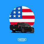 trucks custom digital drawing mockup chevrolet colorado
