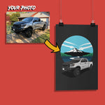 trucks custom print poster mockup