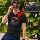 trucks custom print for men v-neck t-shirt mockup black