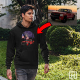 trucks custom print unisex hoodie mockup black