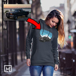 trucks custom print unisex hoodie mockup navy