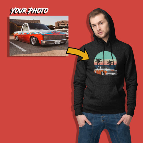 trucks custom print unisex hoodie