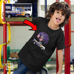 trucks custom print for kids unisex t-shirt mockup black