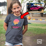 trucks custom print for kids unisex t-shirt mockup navy